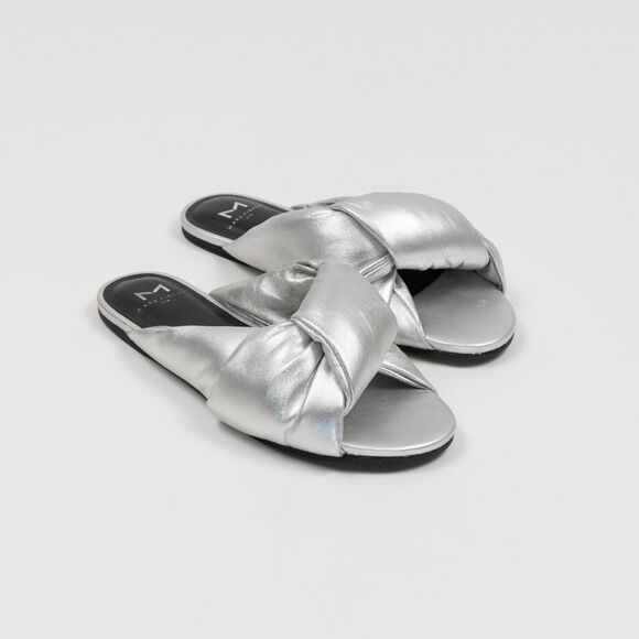 Marc Fisher Olgalia Womens Dressy Slip On Slide Sandals Silver Size 6.5 240033 - Picture 2 of 5